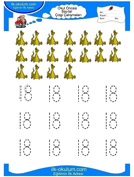 Çocuklar İçin Çizgi Çalışma Sayfaları 